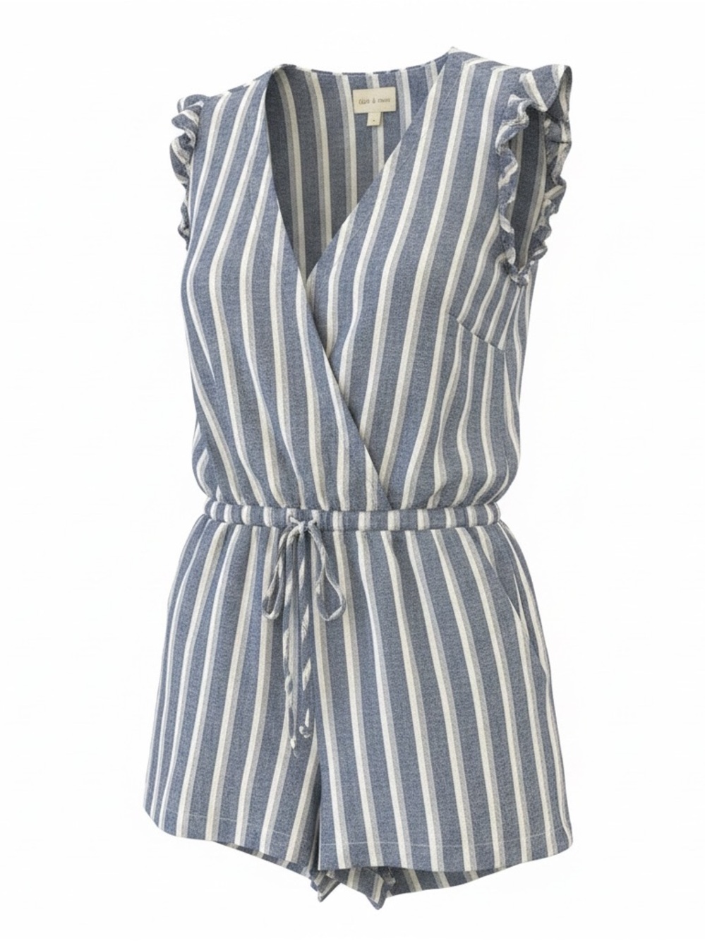 Cloth & stone blue and beige romper